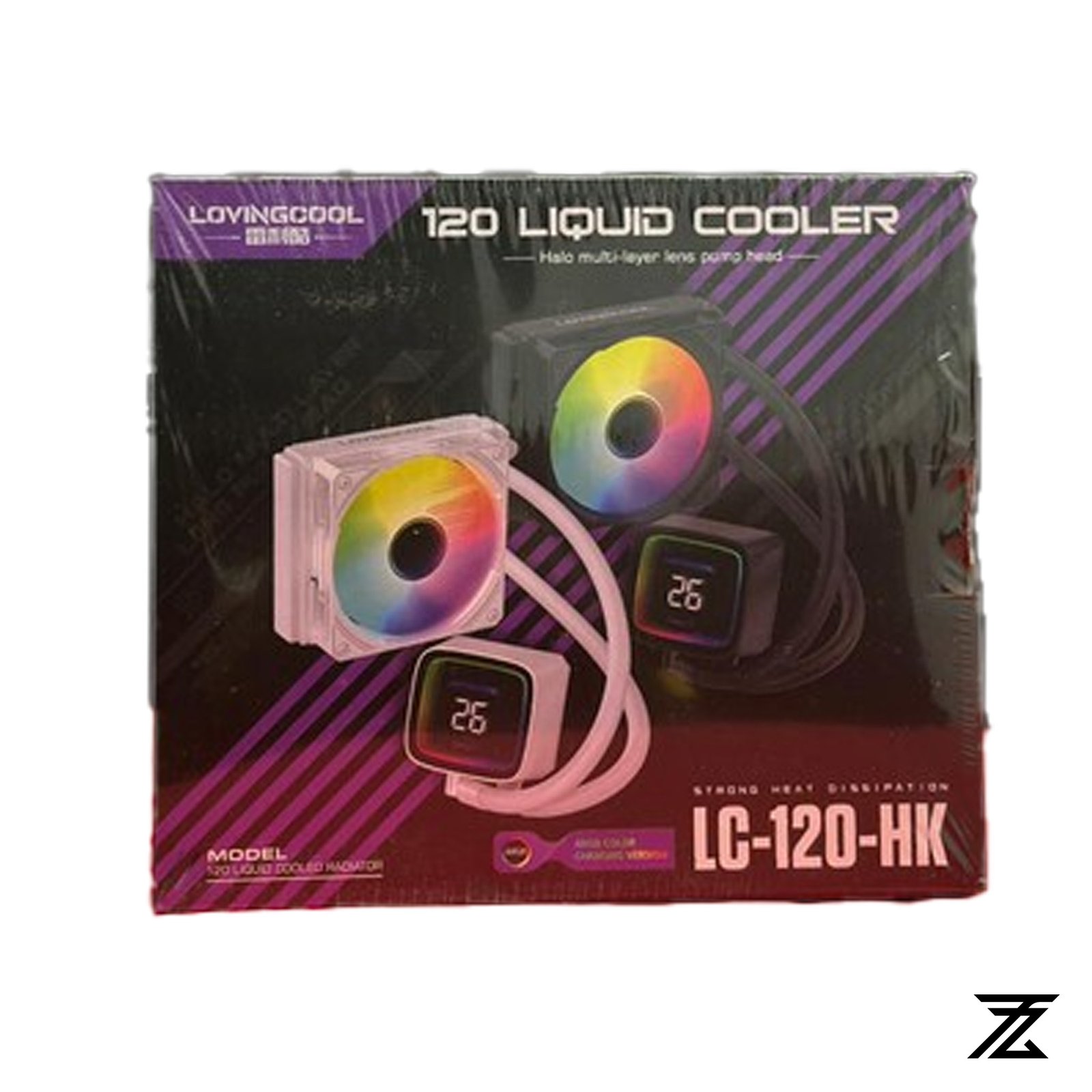 lc120 hk 1 LOVINGCOOL LC-120HK Black Liquid Cooler - Image 1